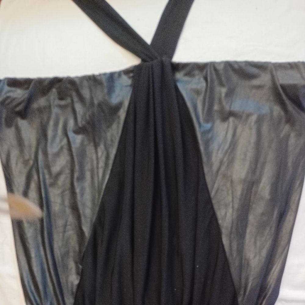 Cameo Black Mixed Media Dressy Jumpsuit Size 1X - Picture 11 of 13